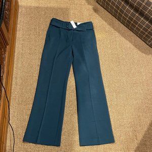 Ann Taylor Belted Teal Trousers